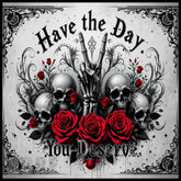 Skull Roses 2 15 OZ Straight Wrap
