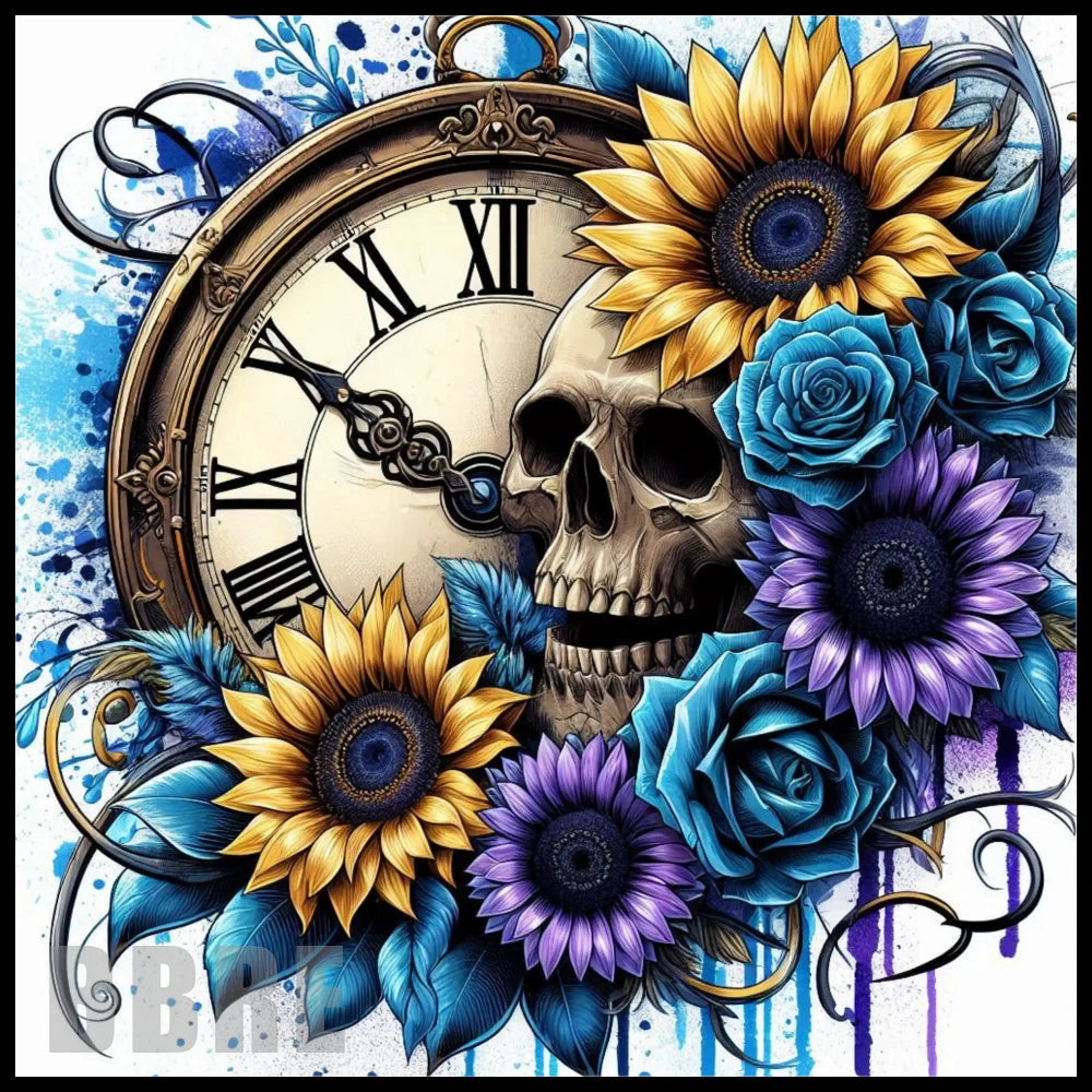 Floral Skull 33 15 OZ Straight Wrap