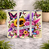 Floral Butterflies 6 15 OZ Straight Wrap