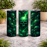 Green Skull 3 15 OZ Straight Wrap