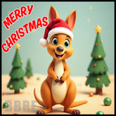 Kangaroo Christmas 15 OZ Straight Wrap