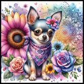 Floral Chihuahua 15 OZ Straight Wrap