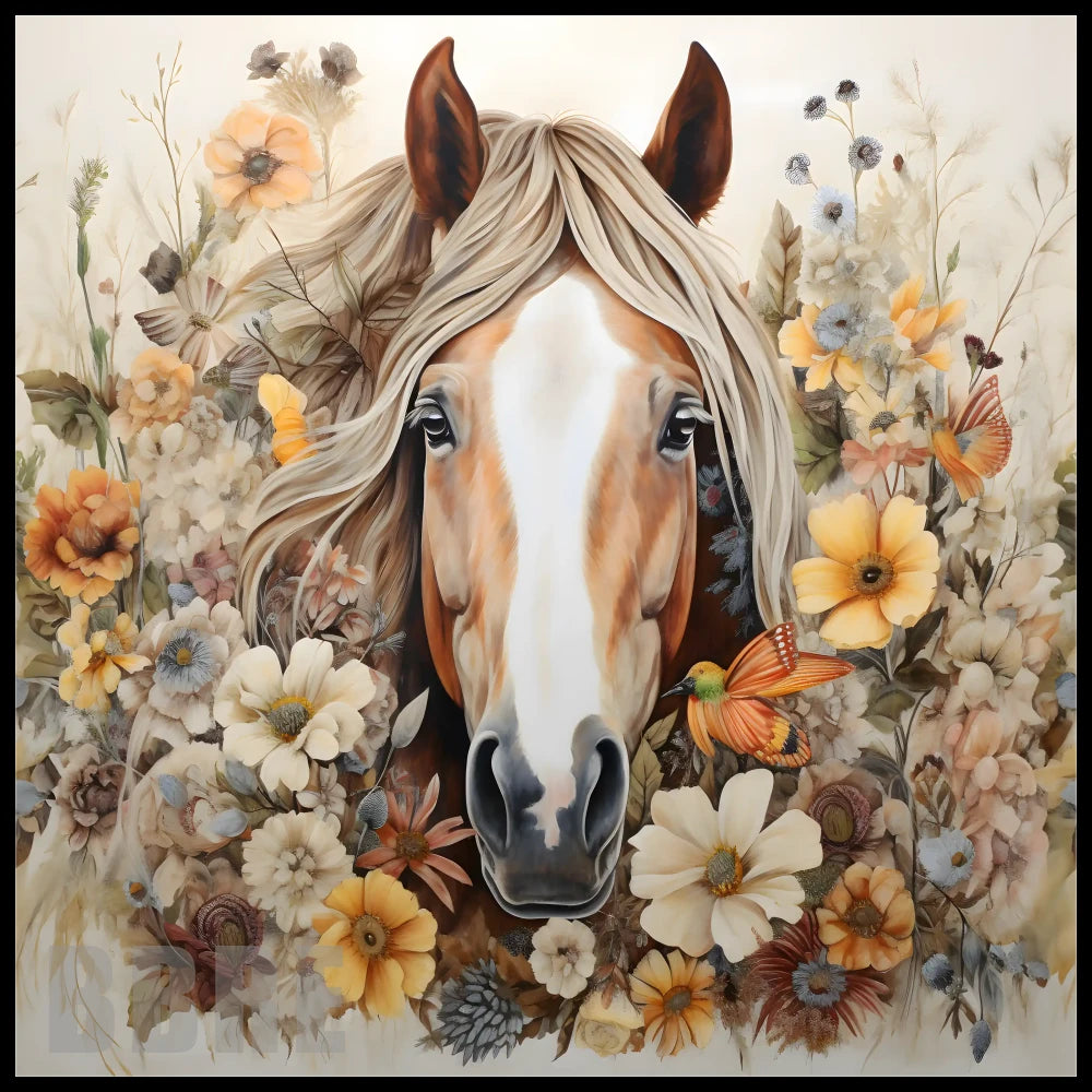 Floral Horse 24 15 OZ Straight Wrap
