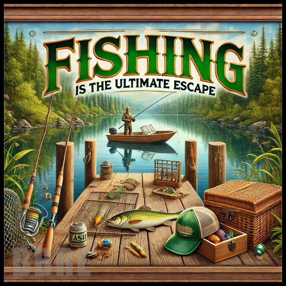 Fishing Escape 15 OZ Straight Wrap