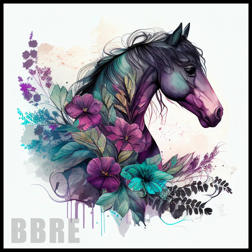 Floral Horse 27 15 OZ Straight Wrap