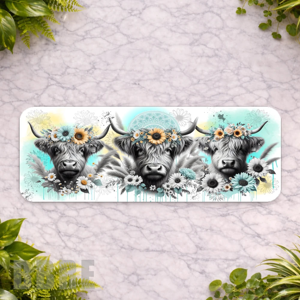 Floral Highland Cows Main Product Photo