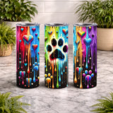 Colorful Paw 20 OZ Wrap Mockup