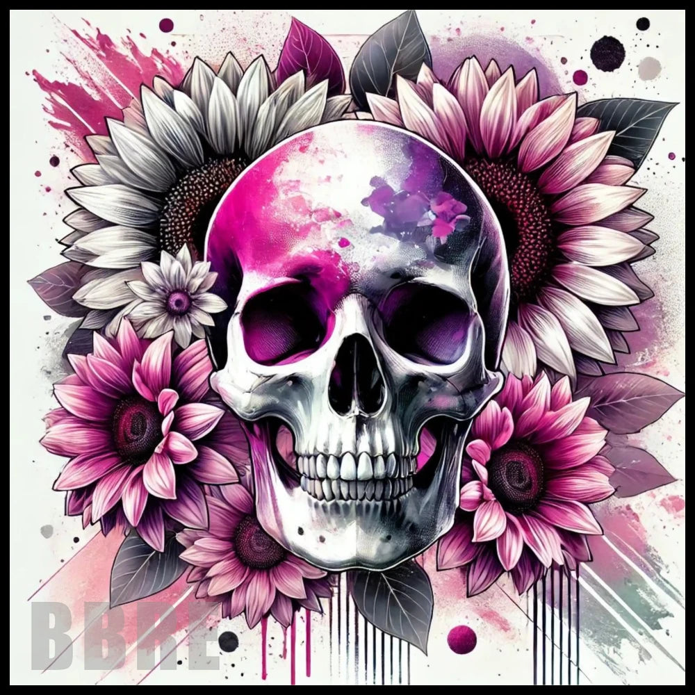Floral Skull 29 20 OZ Sublimation Wrap