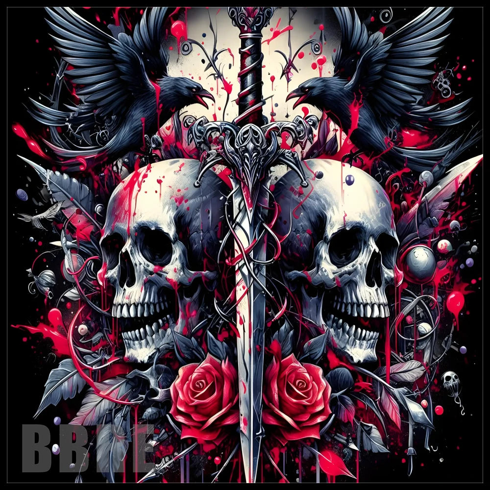Gothic Skull 20 OZ Sublimation Wrap
