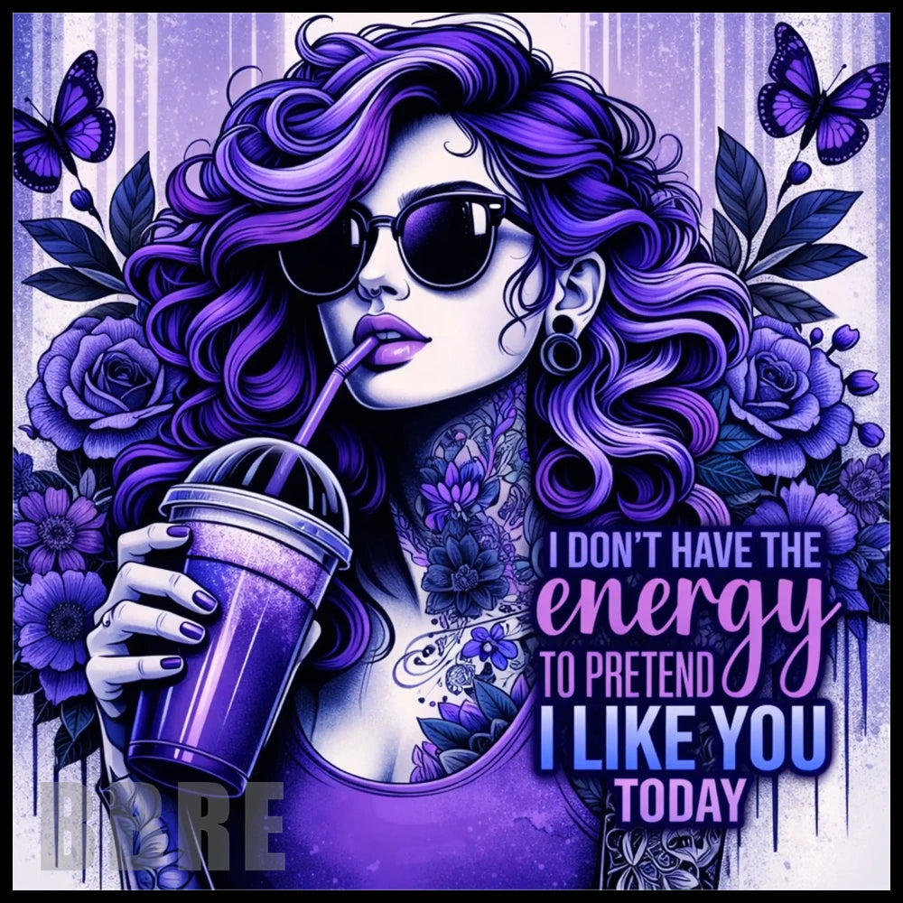 Purple Vibes 20 OZ Sublimation Wrap
