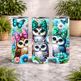 Colorful Owls 20 OZ Wrap Mockup
