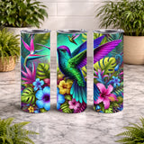 Vibrant Hummingbird 20 OZ Wrap Mockup