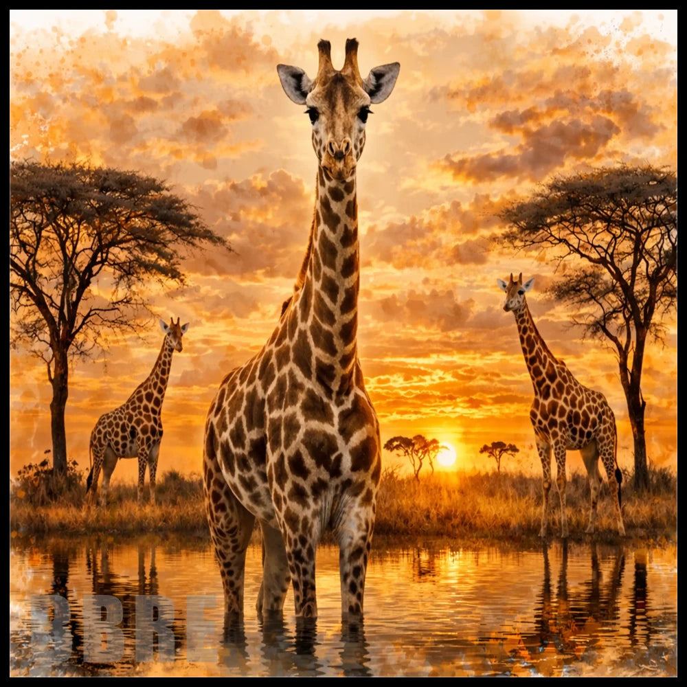 Giraffe Sunset 20 OZ Sublimation Wrap