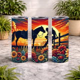 Sunset Horse 20 OZ Wrap Mockup