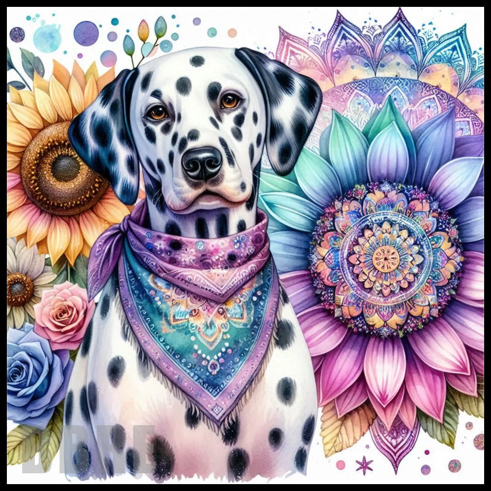 Dalmatian Floral 20 OZ Sublimation Wrap