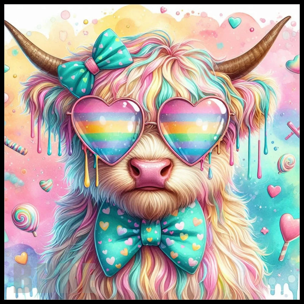 Rainbow Cow 20 OZ Sublimation Wrap