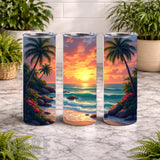 Tropical Sunset 20 OZ Wrap Mockup