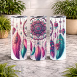 Dreamcatcher Feathers 20 OZ Wrap Mockup