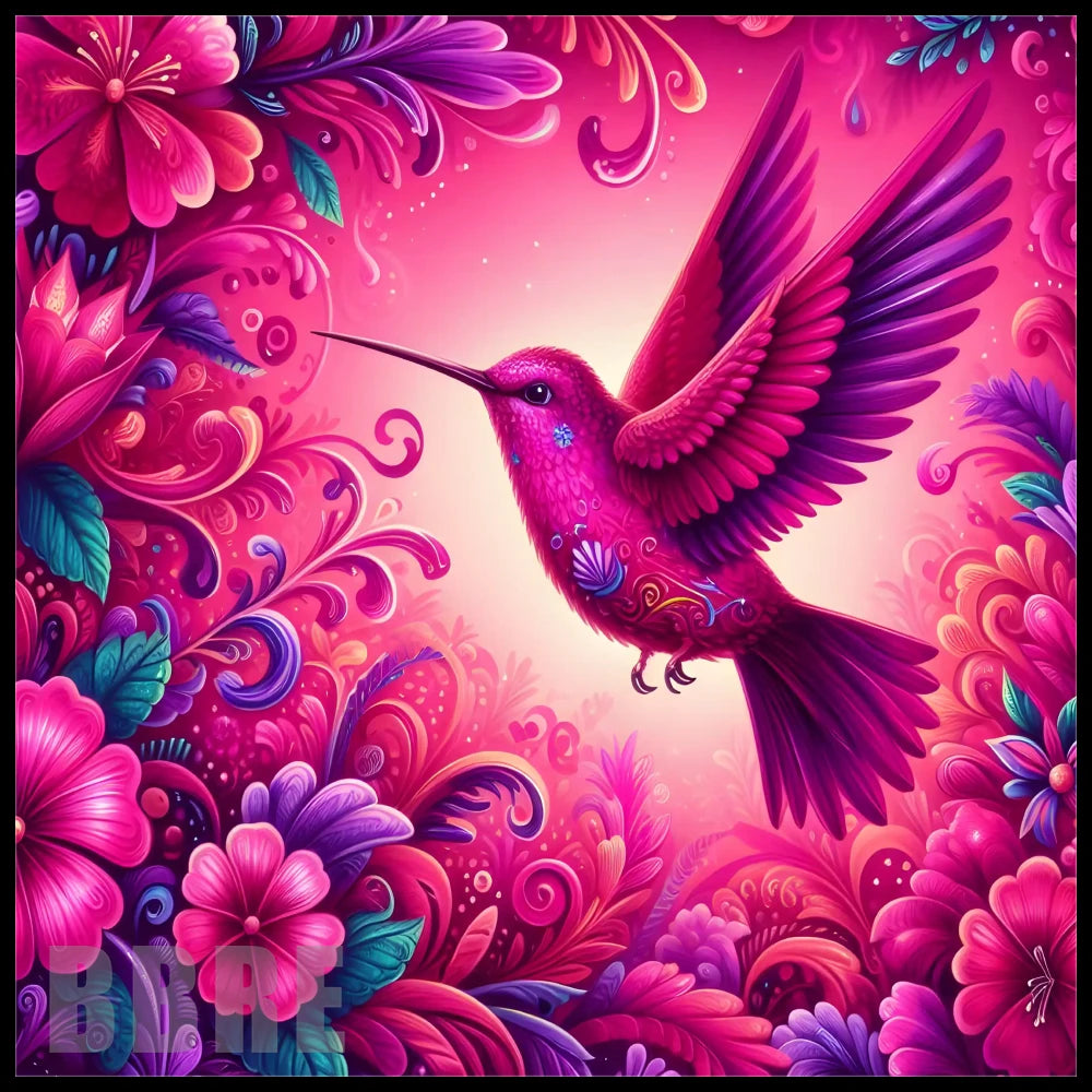Vibrant Hummingbird 3 20 OZ Sublimation Wrap
