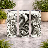Dragon Floral 20 OZ Wrap Mockup