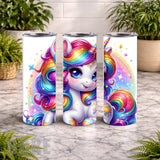 Rainbow Unicorn 3 20 OZ Wrap Mockup