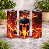 Spartan Helmet 20 OZ Wrap Mockup
