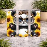 Panda Sunflowers 20 OZ Wrap Mockup