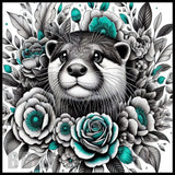 Floral Otter 20 OZ Sublimation Wrap