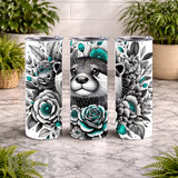 Floral Otter 20 OZ Wrap Mockup