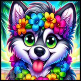 Floral Pup 2 20 OZ Sublimation Wrap