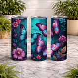Butterfly Bloom 4 20 OZ Wrap Mockup