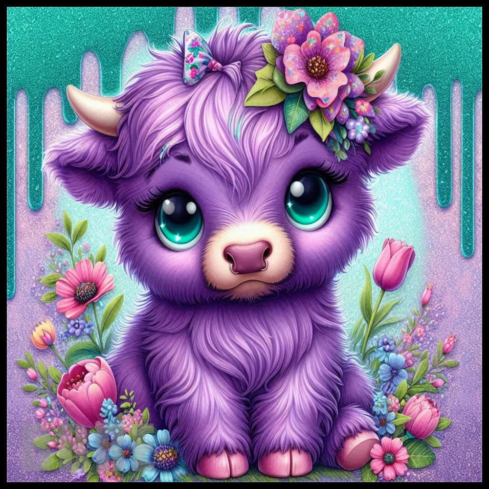 Floral Cow 20 OZ Sublimation Wrap
