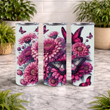 Floral Butterfly 5 20 OZ Wrap Mockup