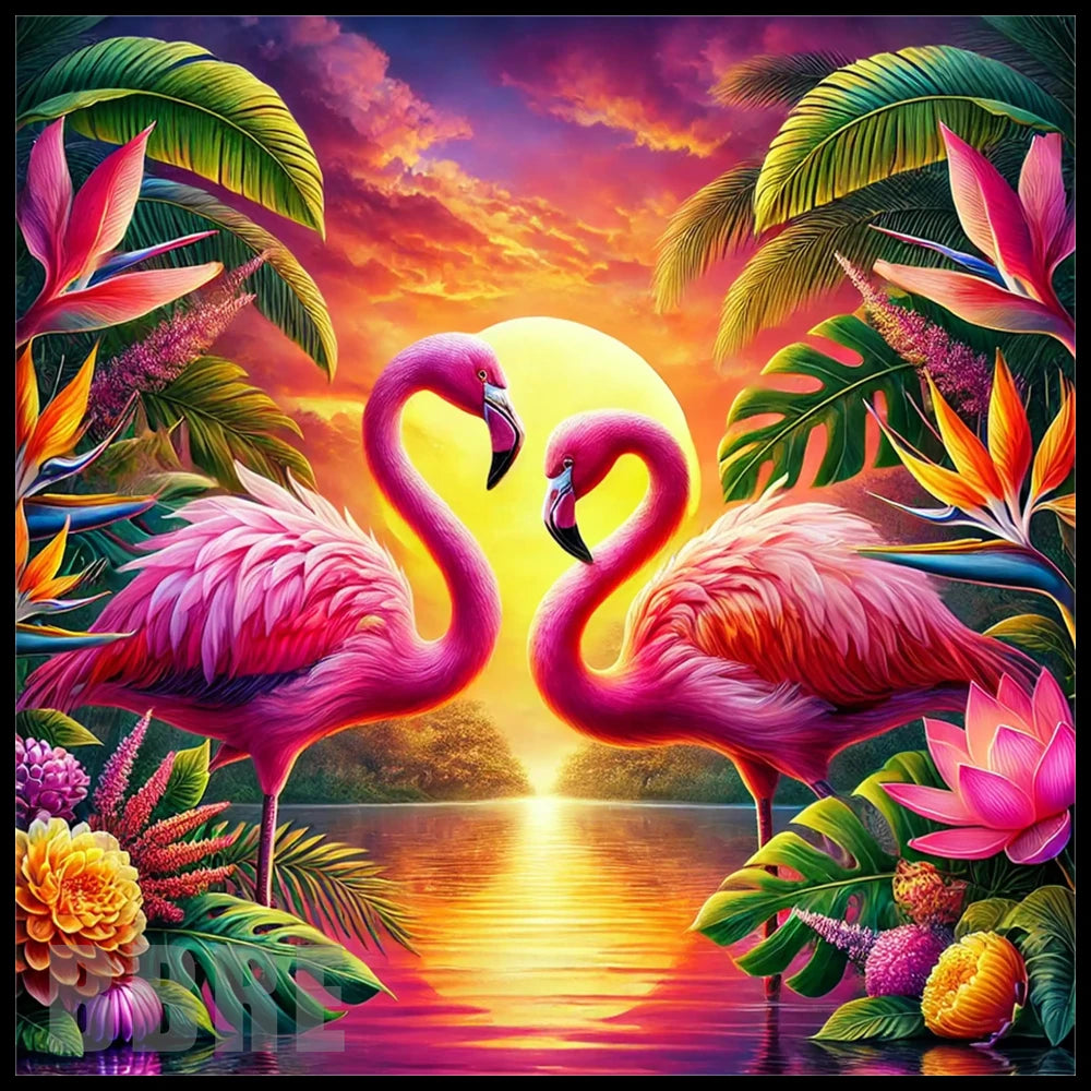 Tropical Flamingos 20 OZ Sublimation Wrap