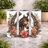 Horse Floral 2 20 OZ Wrap Mockup