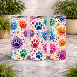 Paw Print 2 20 OZ Wrap Mockup