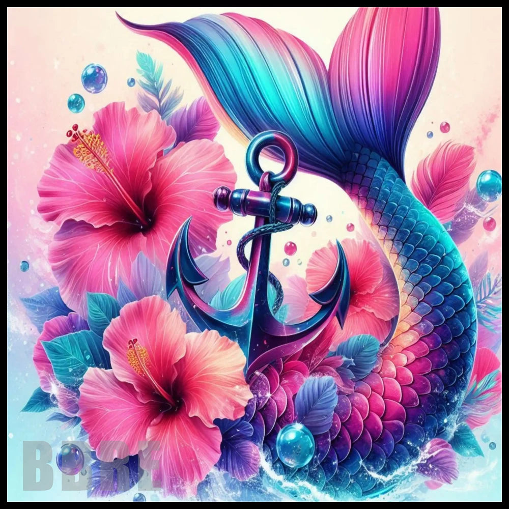Mermaid Anchor 20 OZ Sublimation Wrap