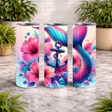 Mermaid Anchor 20 OZ Wrap Mockup