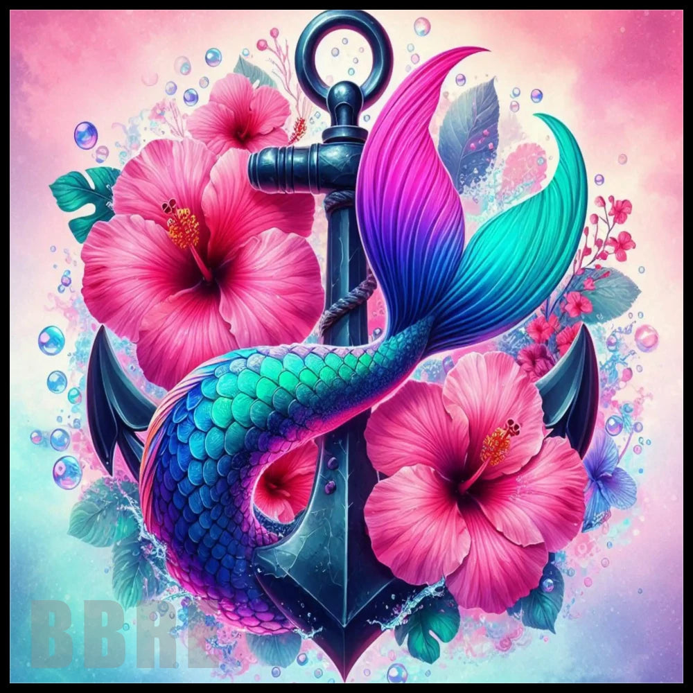 Mermaid Anchor 4 20 OZ Sublimation Wrap