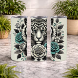 Tiger Floral 2 20 OZ Wrap Mockup