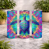 Colorful Turtle 4 20 OZ Wrap Mockup