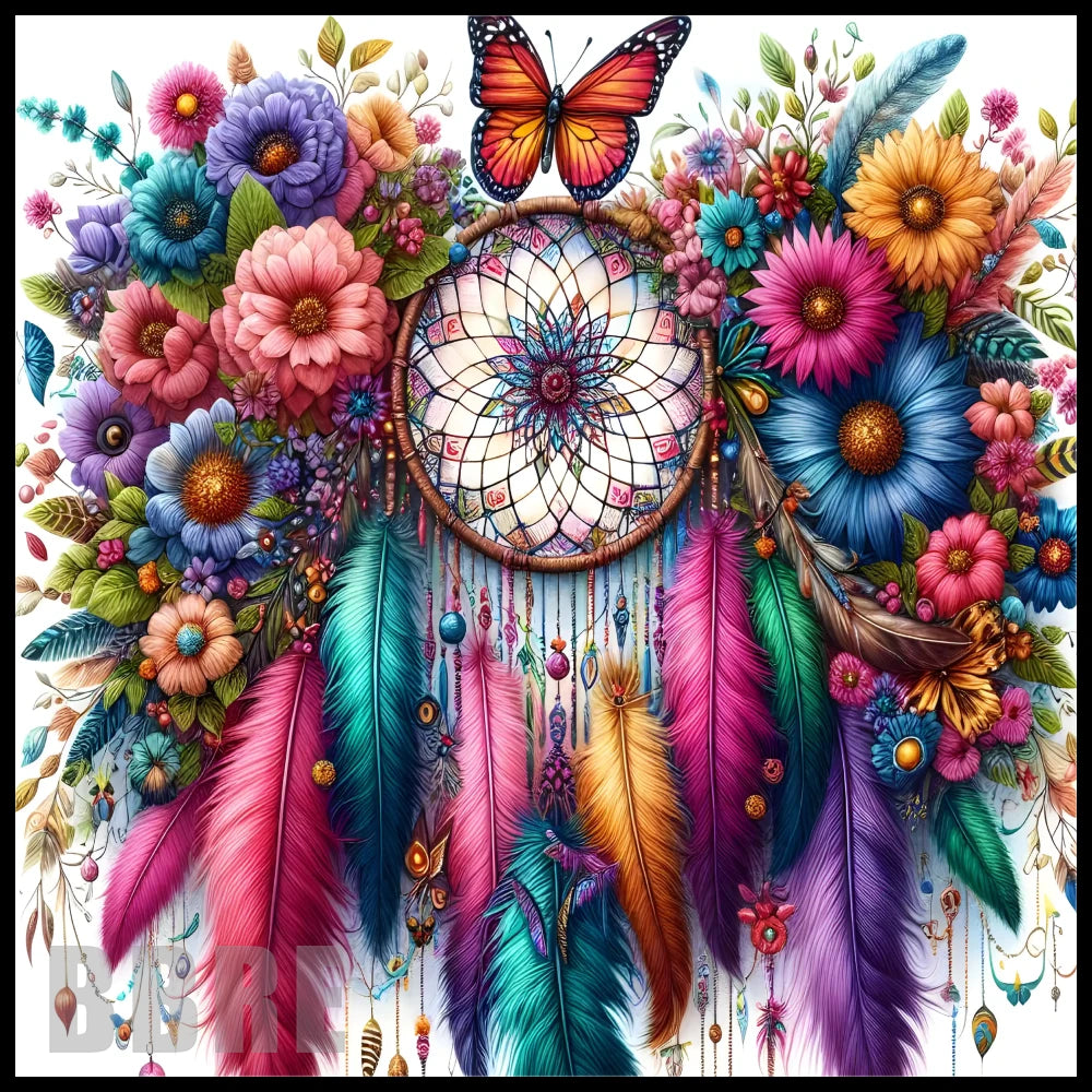 Floral Dreamcatcher 20 OZ Sublimation Wrap