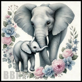 Floral Elephants 20 OZ Sublimation Wrap