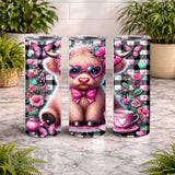 Cute Highland 20 OZ Wrap Mockup