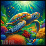 Colorful Sea Turtle 20 OZ Sublimation Wrap