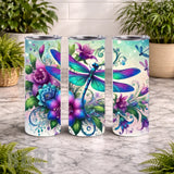 Dragonfly Blossom 2 20 OZ Wrap Mockup