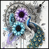 Peacock Blooms 20 OZ Sublimation Wrap