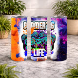 Gamers Life 20 OZ Wrap Mockup
