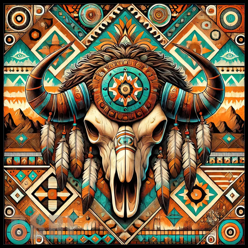 Buffalo Skull 20 OZ Sublimation Wrap