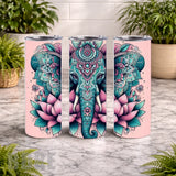 Elephant Mandala 4 20 OZ Wrap Mockup